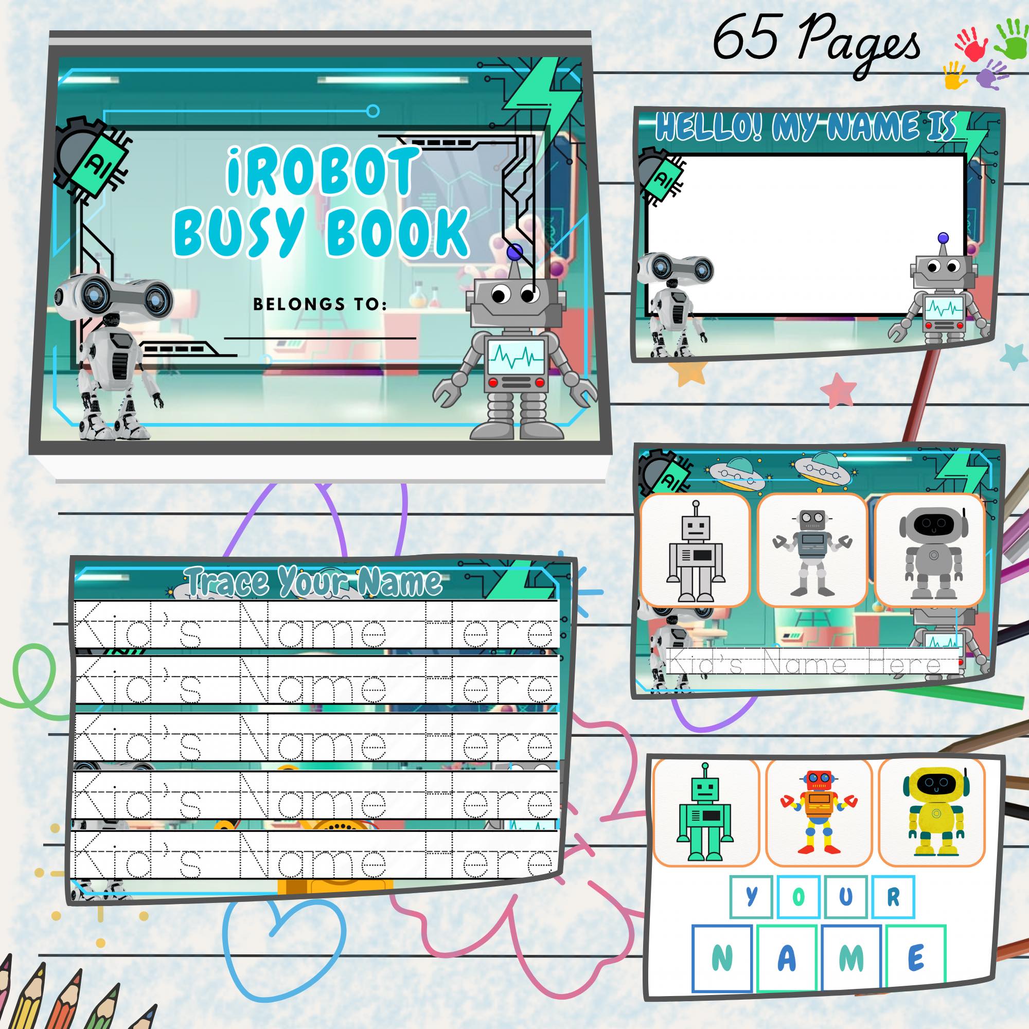 Busy book sample page